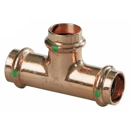 Viega 15498 Viega Propress Tee, 2" X 1-1/2" X 1"