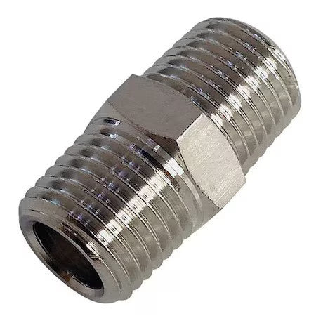 Legris 0900 00 13 Male Adapter Brass Adapter, 1/4 In Male Bspt X 1/4 In Male