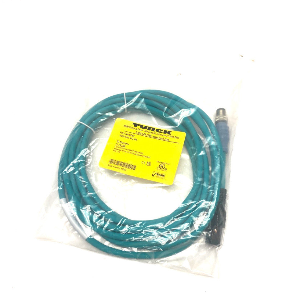 Turck RSSD RJ45 441-4M Double Ended Ethernet Connection Cordset U-19109