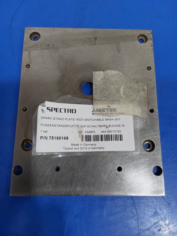 AMETEK, SPARK STAND PLATE INOX SWITCHABLE MASK WIT, V2A 75160168