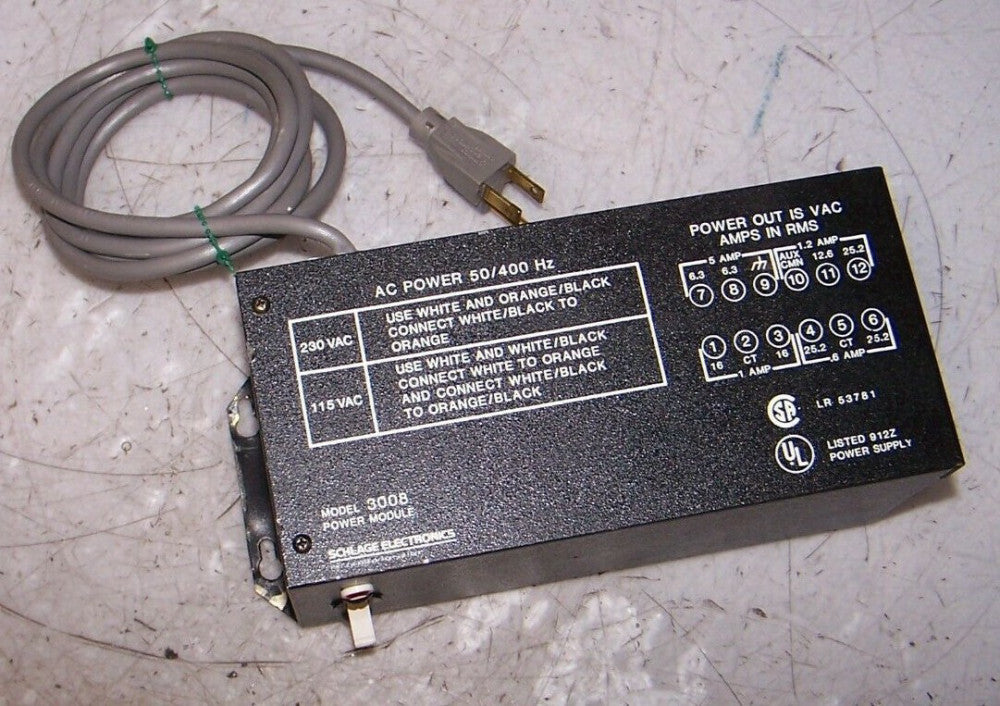 SCHLAGE ELECTRONICS 3008 POWER MODULE 115/230 VAC 105 WATTS