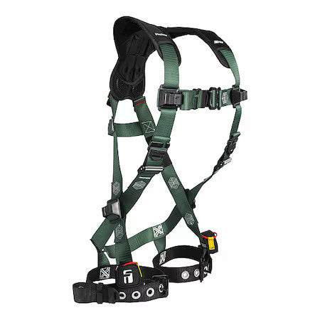 Falltech 1910Sm Full Body Harness, S/M, 420 Lb, Quick-Connect Chest/ Tongue Leg