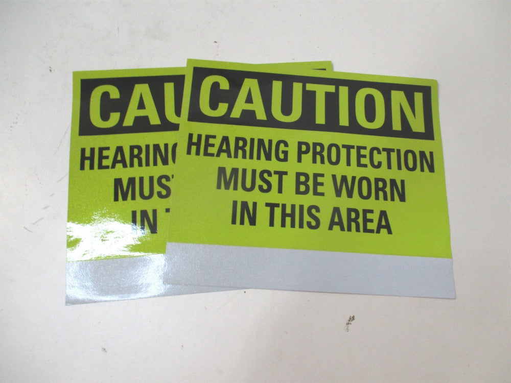 Lyle (LCU3-0399-RD_7x5) 5x7 Hearing Protection Must Be Worn In This Area - Qty 2