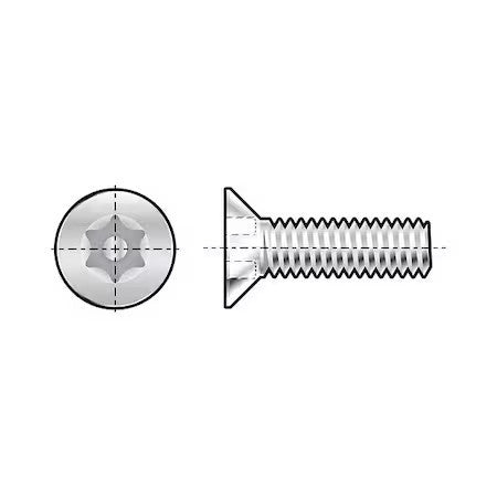 Tamper-Pruf Screws 91590 #8-32 X 1-1/2 In Torx Flat Tamper Resistant Screw,