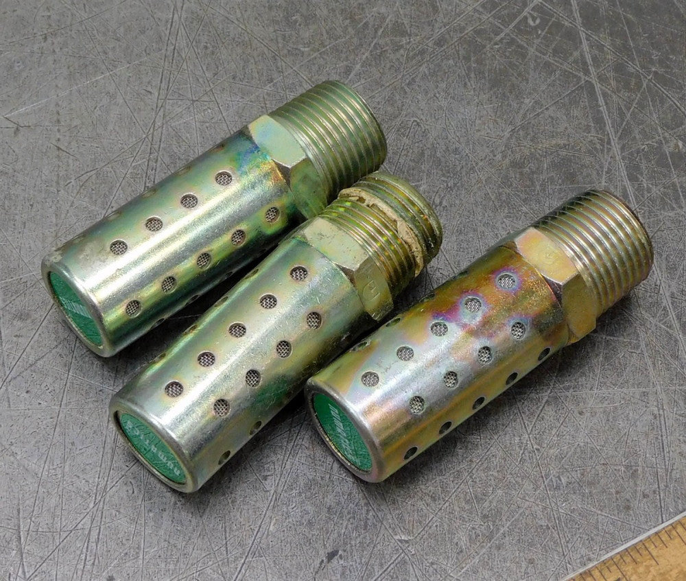 Numatics M4MN Pneumatic Air Muffler/Silencer  1/2" NPT Male Thread Lot of (3)