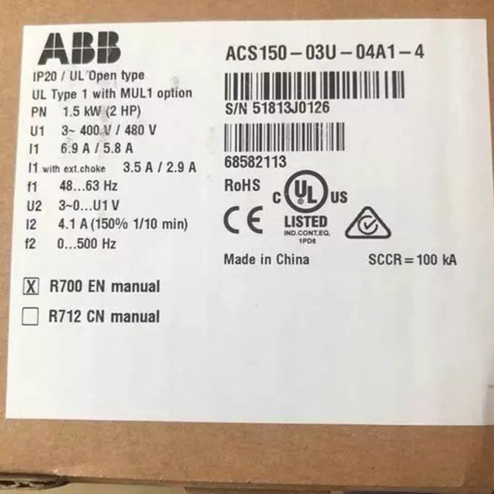 1PC Brand New in Box ABB ACS150-03U-04A1-4 VFD Driver