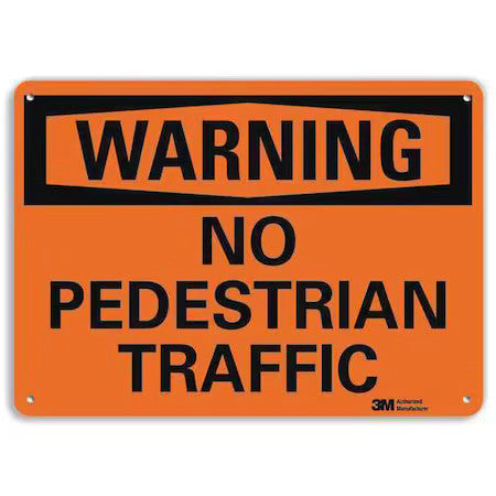 Lyle U6-1170-Ra_10X7 Warning Sign, 7 In H, 10 In W, Aluminum, Vertical