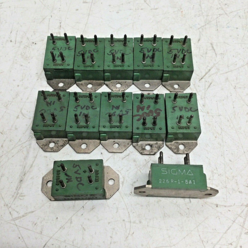 SIGMA 226R-1-5A1 Solid State Relay, 4 Pin, 5VDC (LOT of 12)