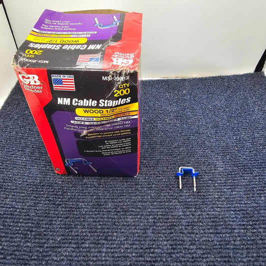 (200 Piece) Gardner Bender MSI-2008BX NM Cable Wood Insulated Staples Size 1/2"