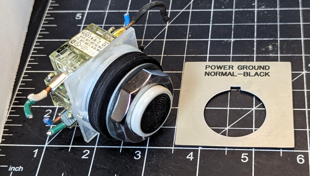 Square D Black Push Button Switch & (2) 9001 KA-2 Series G NEW TAKE-OUT [OF39]
