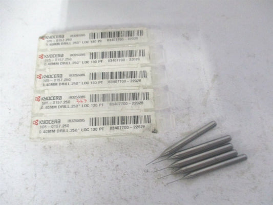 (07148) 0.4mm x 1/8″ x 1/4" x 1-1/8" OAL Spiral Circuit Board Drill Bit - Qty 4