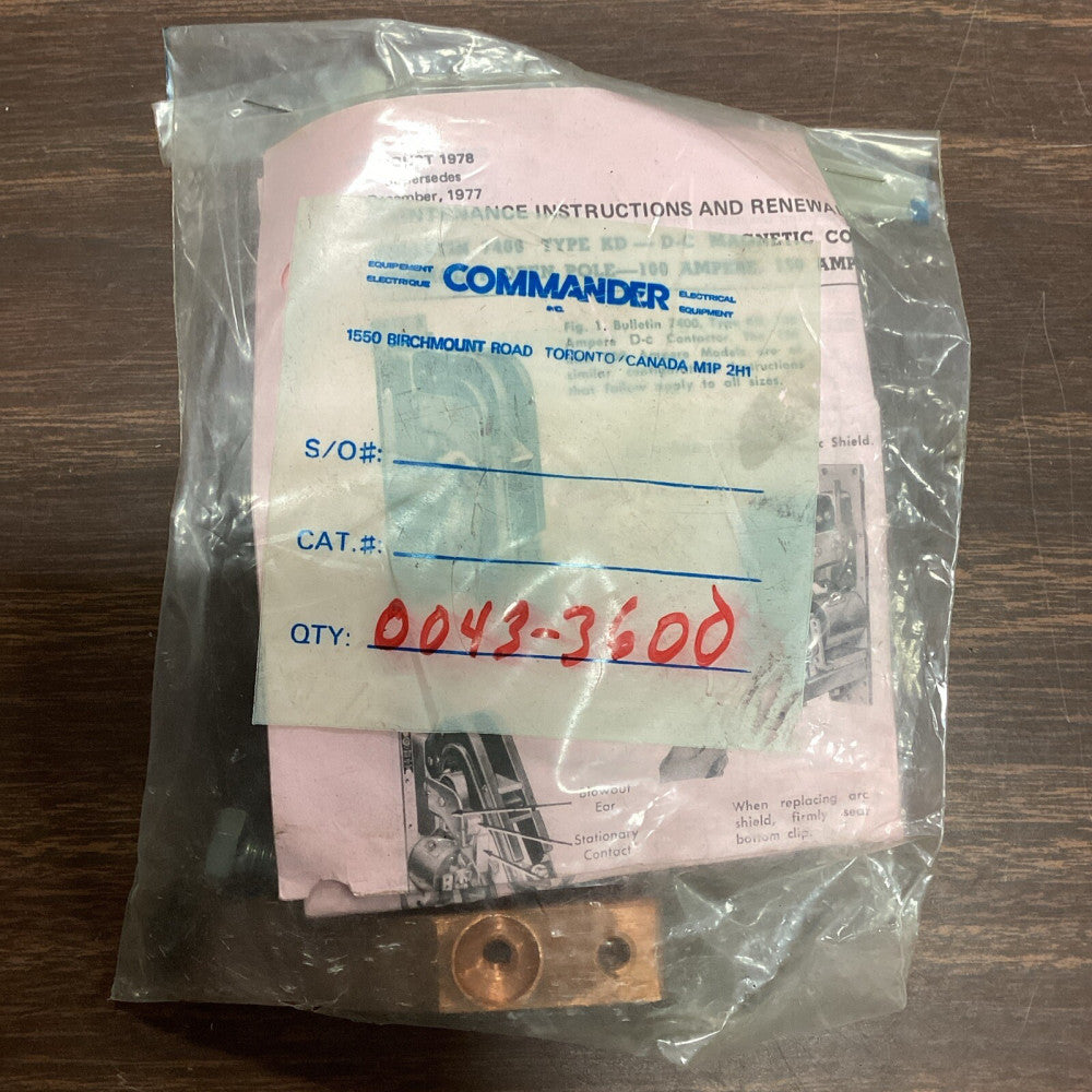 JOSLYN CLARK 1-POLE 74U13 100A CONTACT KIT KKD100 KKD-100 G4