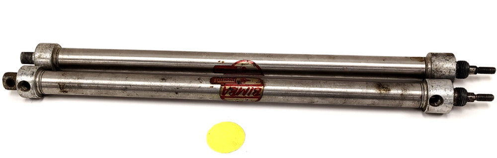 BIMBA 16-1/4" LONG PNEUMATIC CYLINDER W/12" STROKE MRS-0411-DXP LOT OF 2