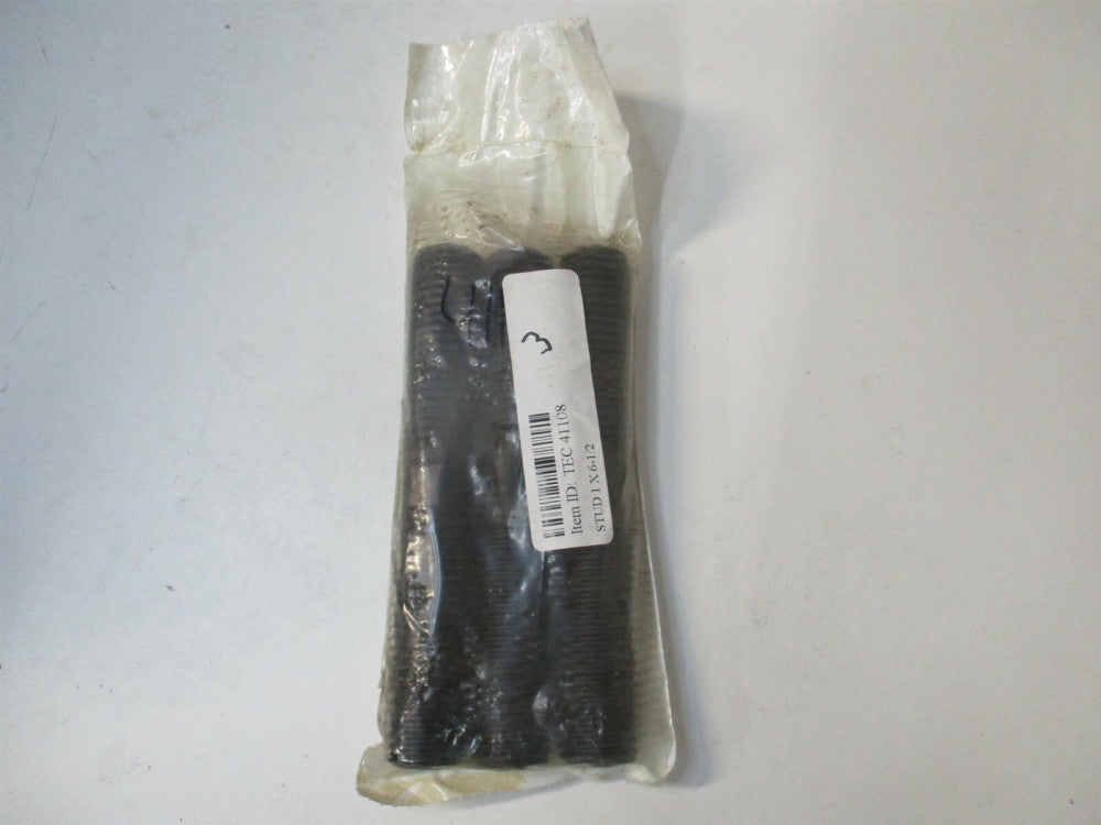 TE-CO (41108) 1-8 2-1/2" x 6-1/2" OAL Equal Double Threaded Stud - Pack of 3