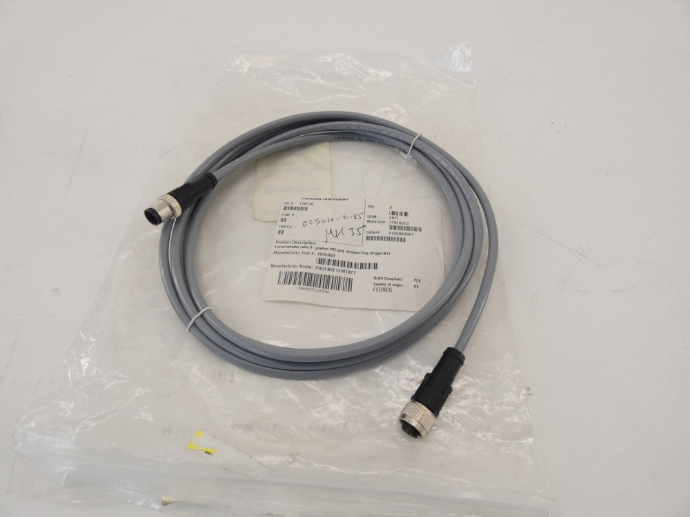 Phoenix Contact 1095809 Sensor Actuator Cable 300V PVC M12 Shielded Gray - NE...