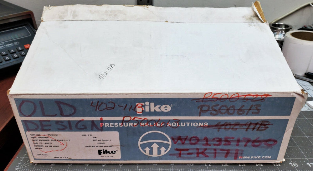 Fike HOV BT Rupture Disc 8" 50.00 PSIG @ 212°F 316 TEF HASTC P500613 [B6S3]