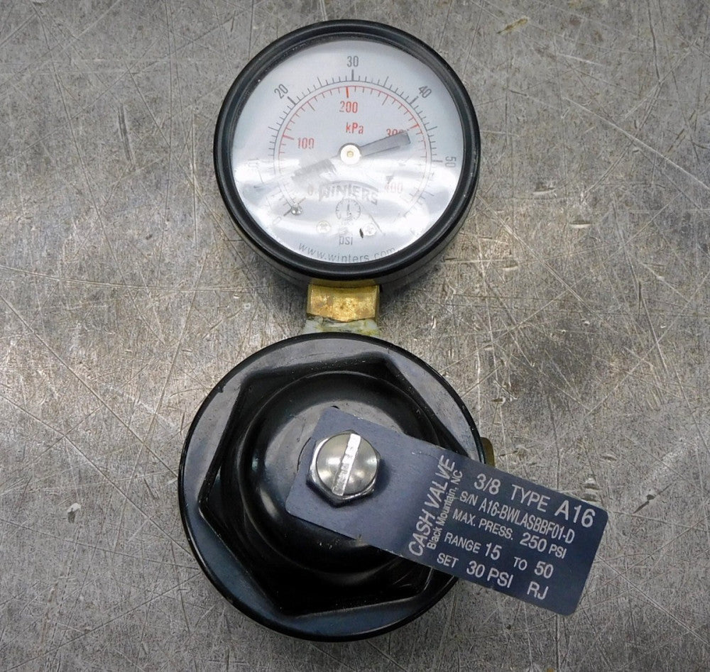 Cash-Valve A16 -BWLASBBF01-D Pressure Regulator 15 to 50 250 PSI 3/8" NPT
