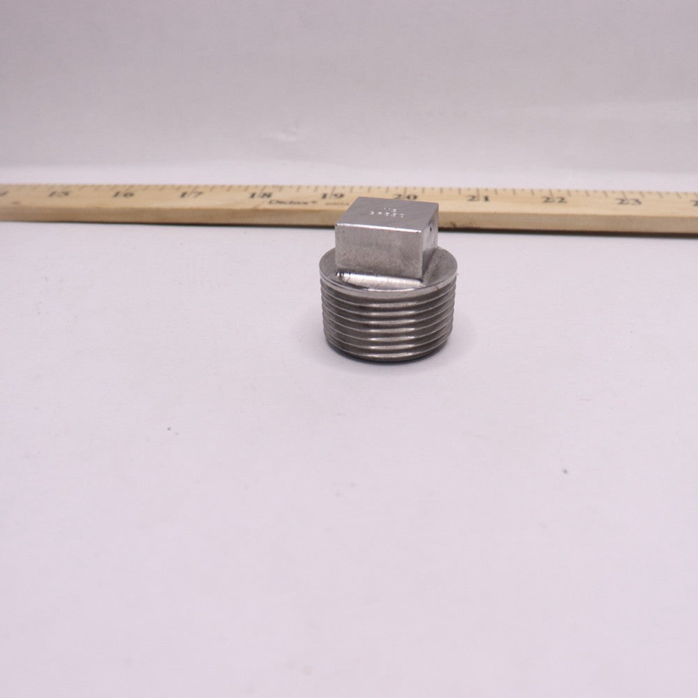 Square Head Plug 304 Stainless Steel 1" MNPT