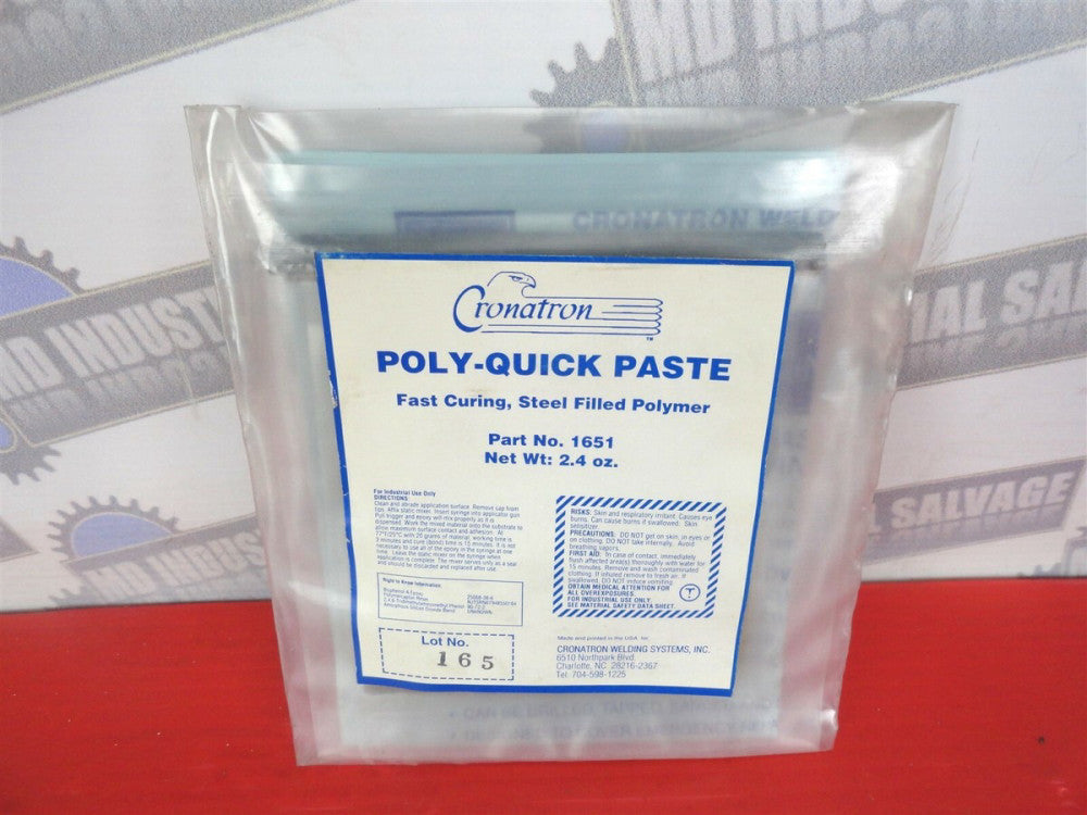 CRONATRON - 1651 Poly-Quick Paste - Fast Curing, Steel Filled Polymer - 2.4 Oz 