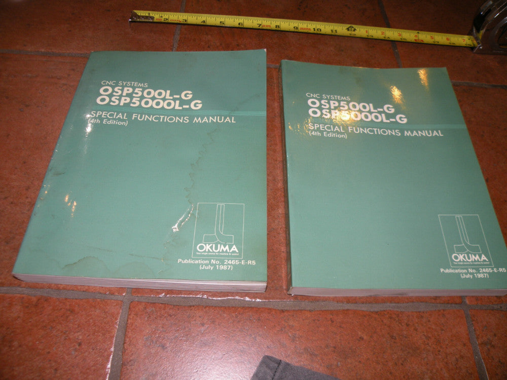 (1) Okuma Special Functions Manual OSP5000L / OSP500L-G 2465-E-R5 July 1987