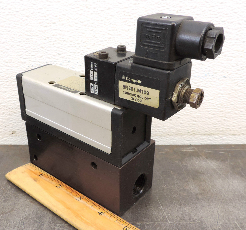 Compair DX1.421.70 Solenoid Air Control Valve 24 Vdc Manifold Control Block Used