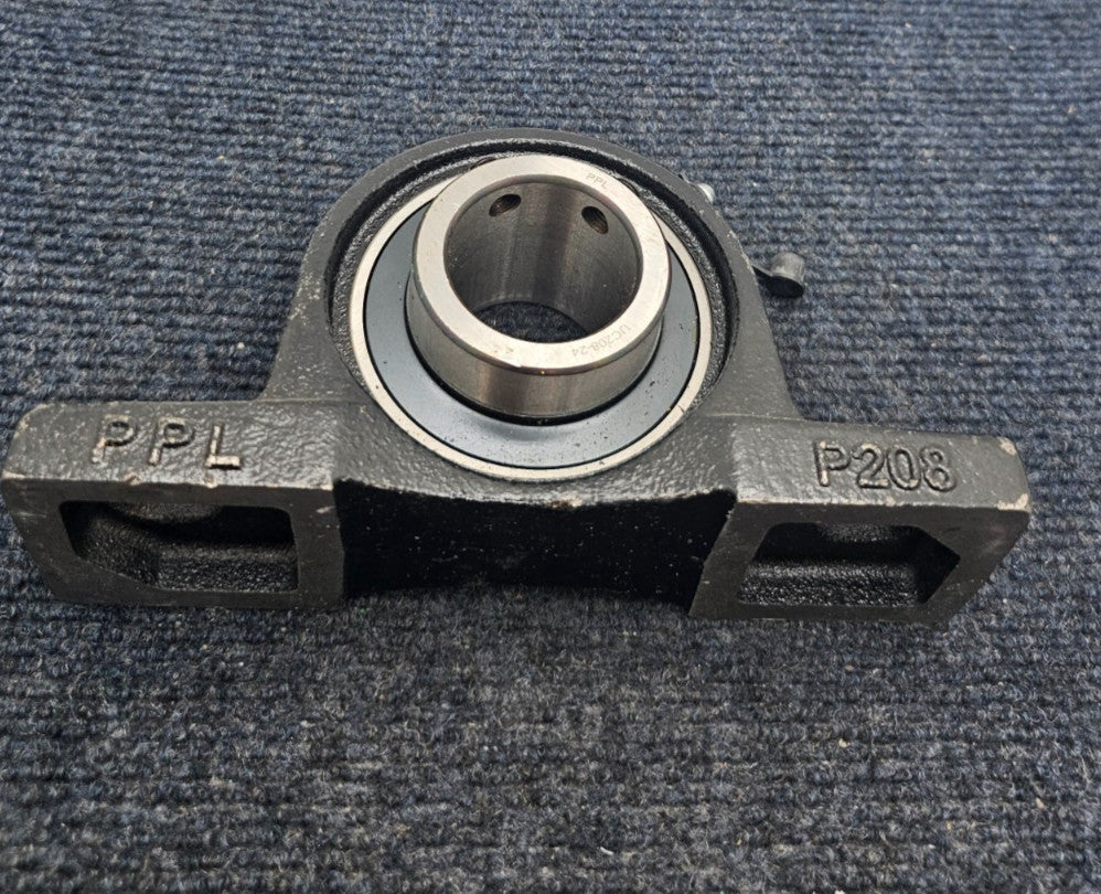 PPL P208 2-Bolt Solid Base Pillow Block Bearing Assembly With UC208-24 ...