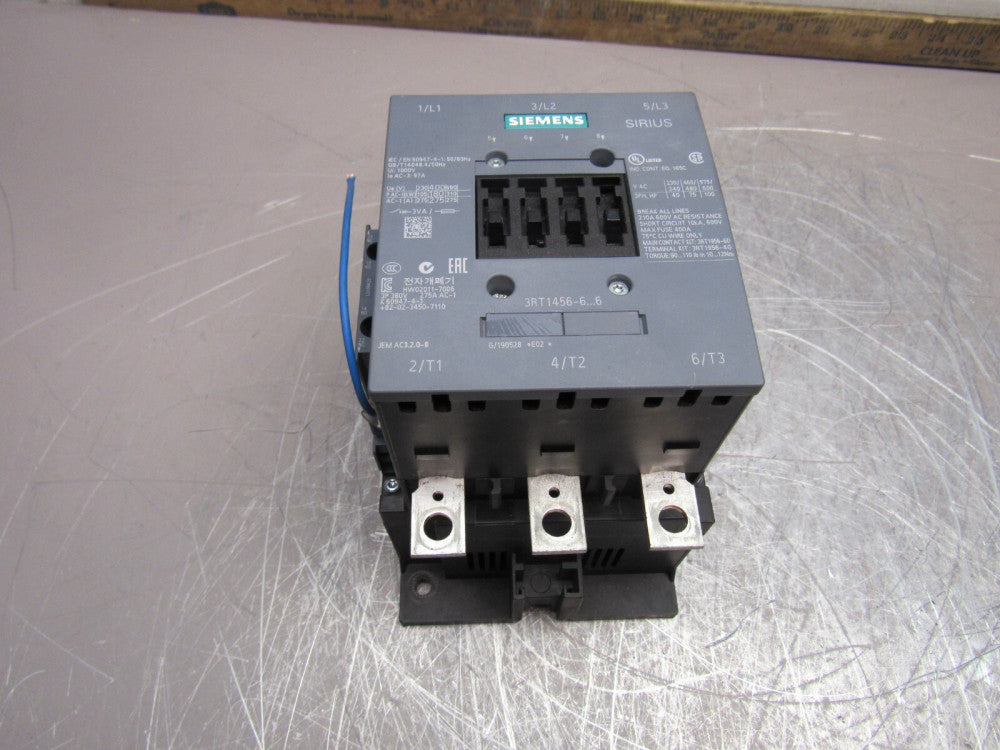 SIEMENS SIRIUS 3RT1456-6AF36 110-127VDC COIL 600V 100HP CONTACTOR XLNT USED !!