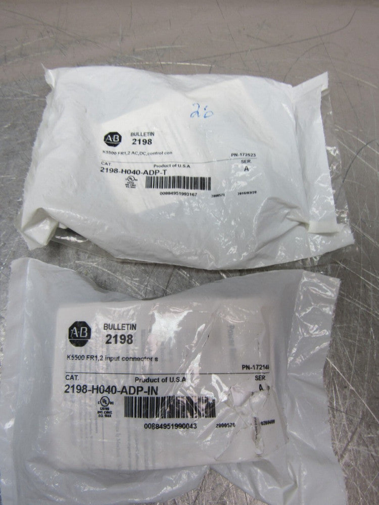 ALLEN BRADLEY 2198-H040-ADP-T & 2198-H040-ADP-IN K5500 CONNECTOR SET NEW IN BAGS