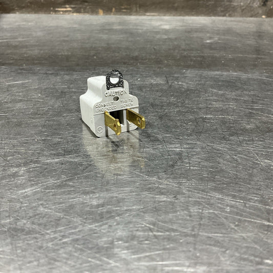 2-wire Polarized To 3-wire Grounding VINYL Adapter 15A-125V 419GY-BOX NOS