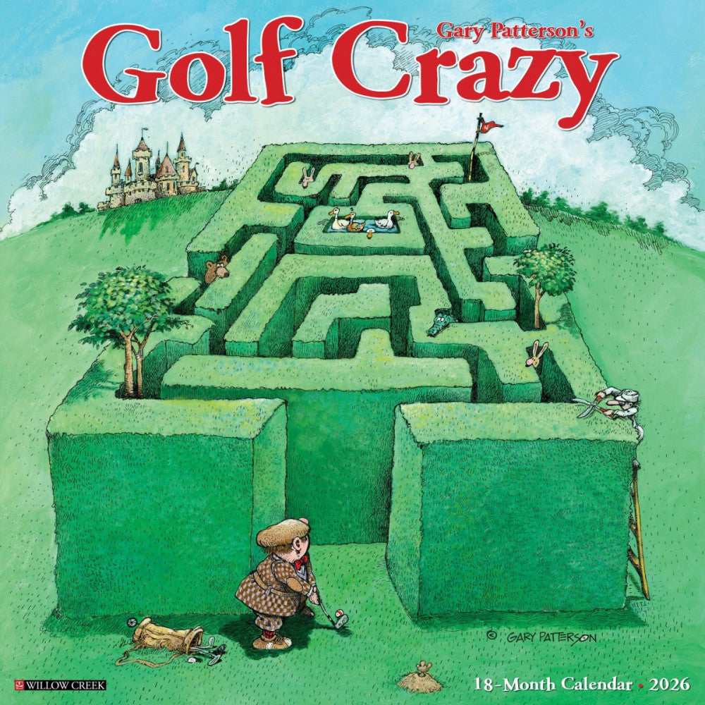Golf Crazy by Gary Patterson 2026 12" x 12" Wall Calendar (free shipping)