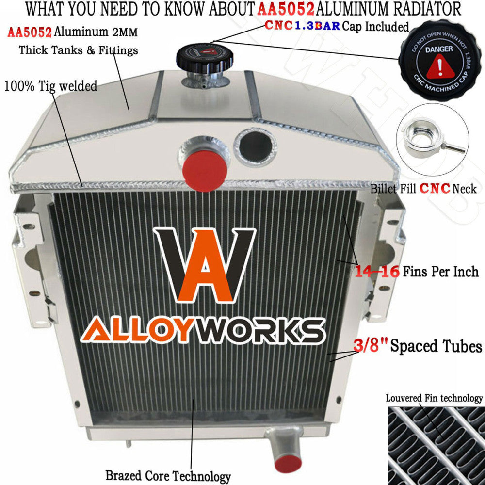 351798R92 Radiator For Farmall International M MD MTA Super M W6 352629R92