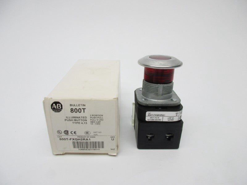 ALLEN BRADLEY 800T-FXQH2RA1 SER. U 12-130VAC/DC (WH) NSMP