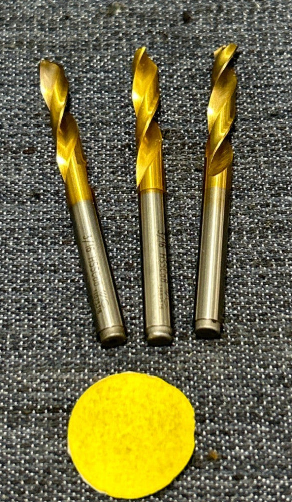 YG-1  2 FLUTE DRILL BIT  DIAMETER 3/16"  LOT OF 3