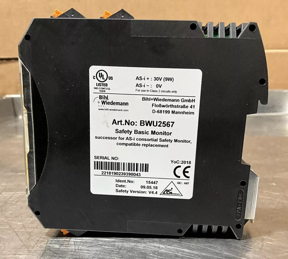 Bihl + Wieldemann BWU2567 Safety Basic Monitor 15447 Nos Surplus