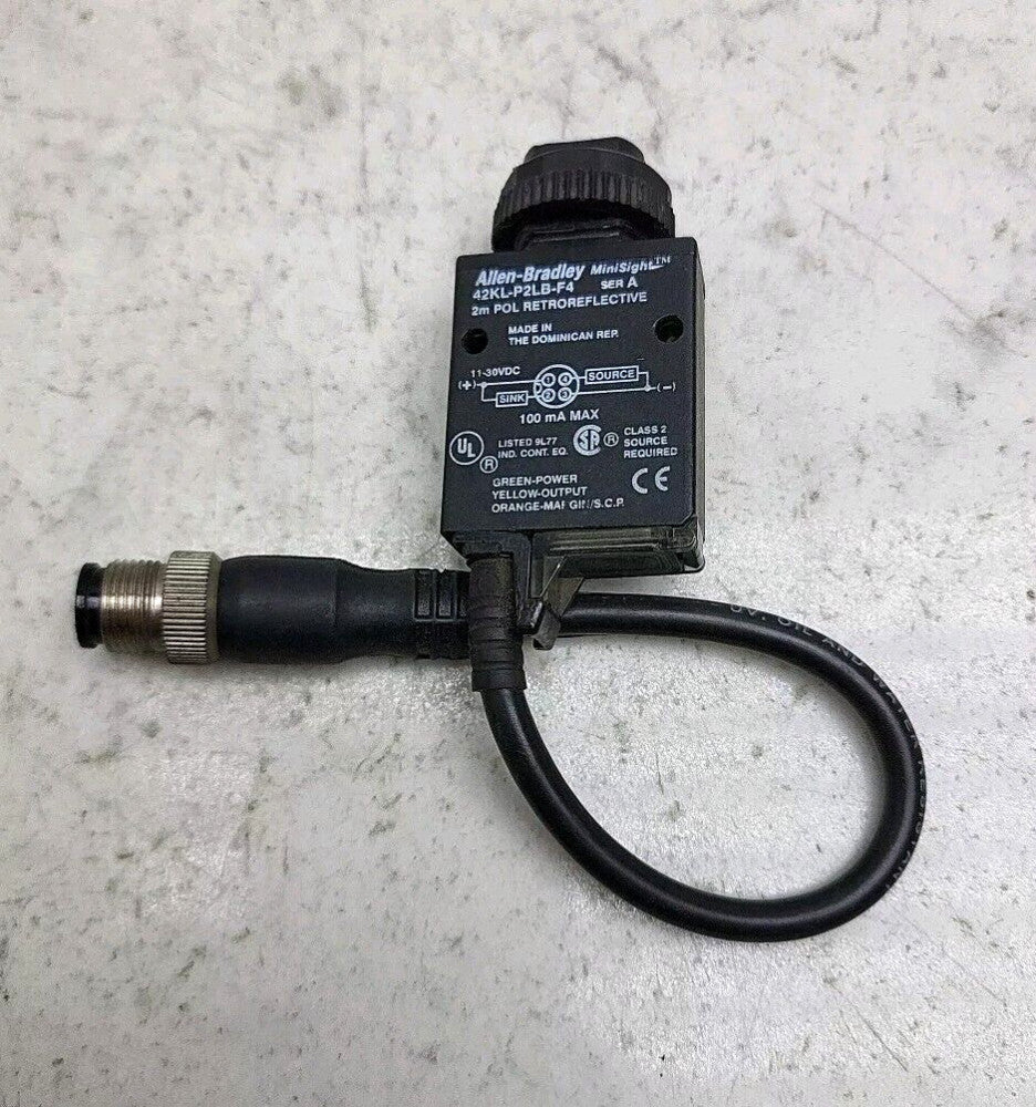 Allen Bradley 42KL-P2LB-F4 Series A Photoelectric Sensor 2m Pole Retroreflective