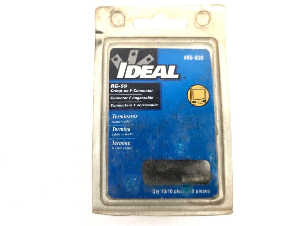 Ideal 85-036 Coax Cable F Connector RG-59 Qty 6pcs