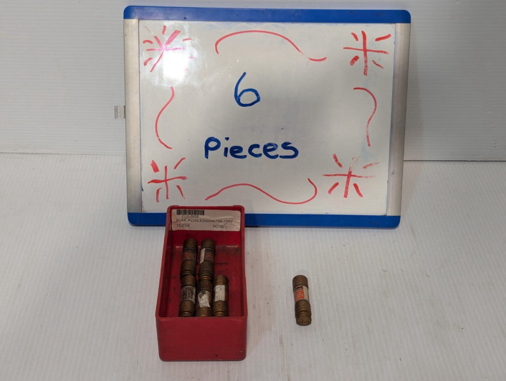 Lot of 6 Bussmann FRN-R-15  410977 Time Delay Fuse, 15A, Dual Element