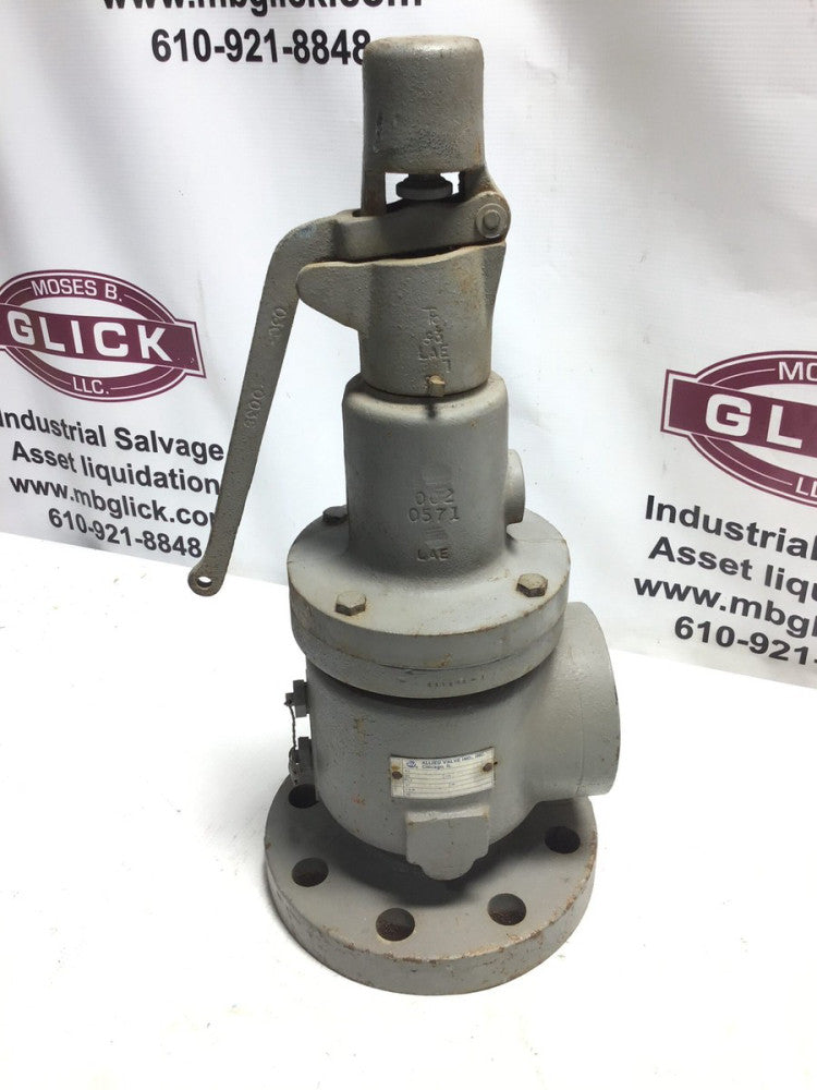 Kunkle 252FKK Pressure Relief Valve 3" Flanged Iron Body 125PSI Set 4679SCFM Cap