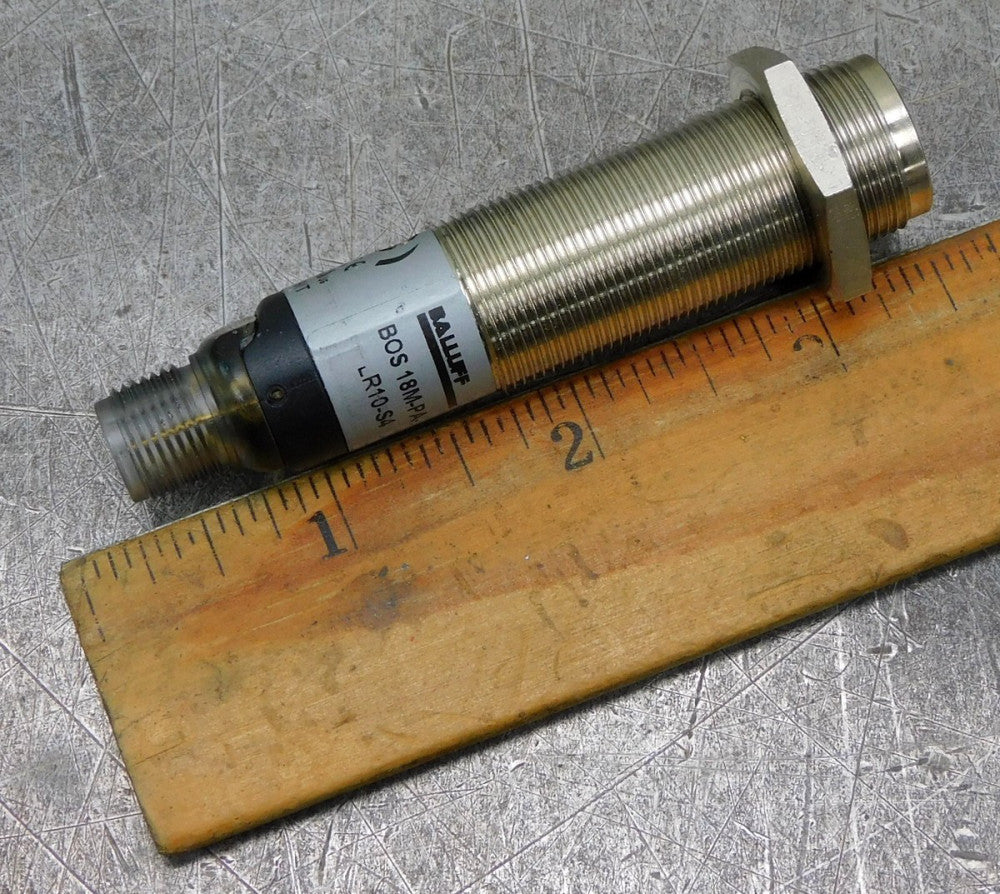 Balluff BOS 18M-PA-LR10-S4 Photoelectric Diffuse Sensor  10-30V DC  100mA 16m