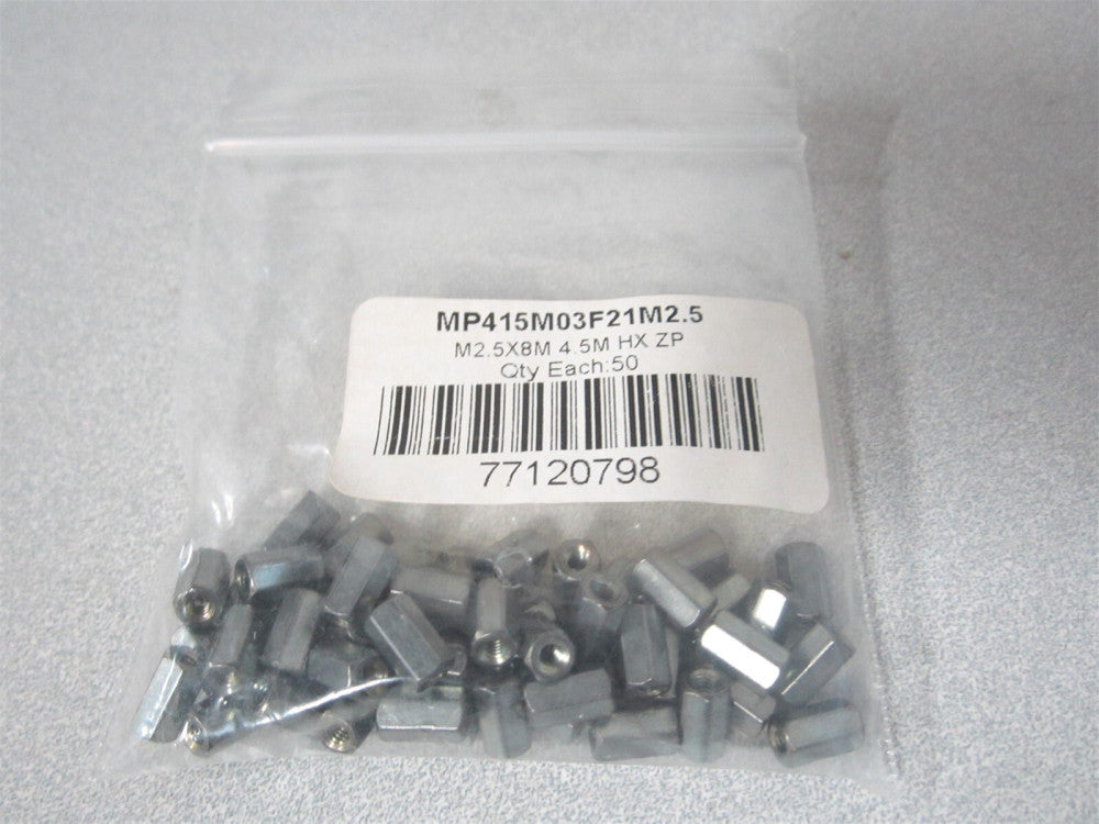 Electro (MP415M03F21M2.5) M2.5 x 0.45 Female Hex Circuit Board Standoff - Qty 50