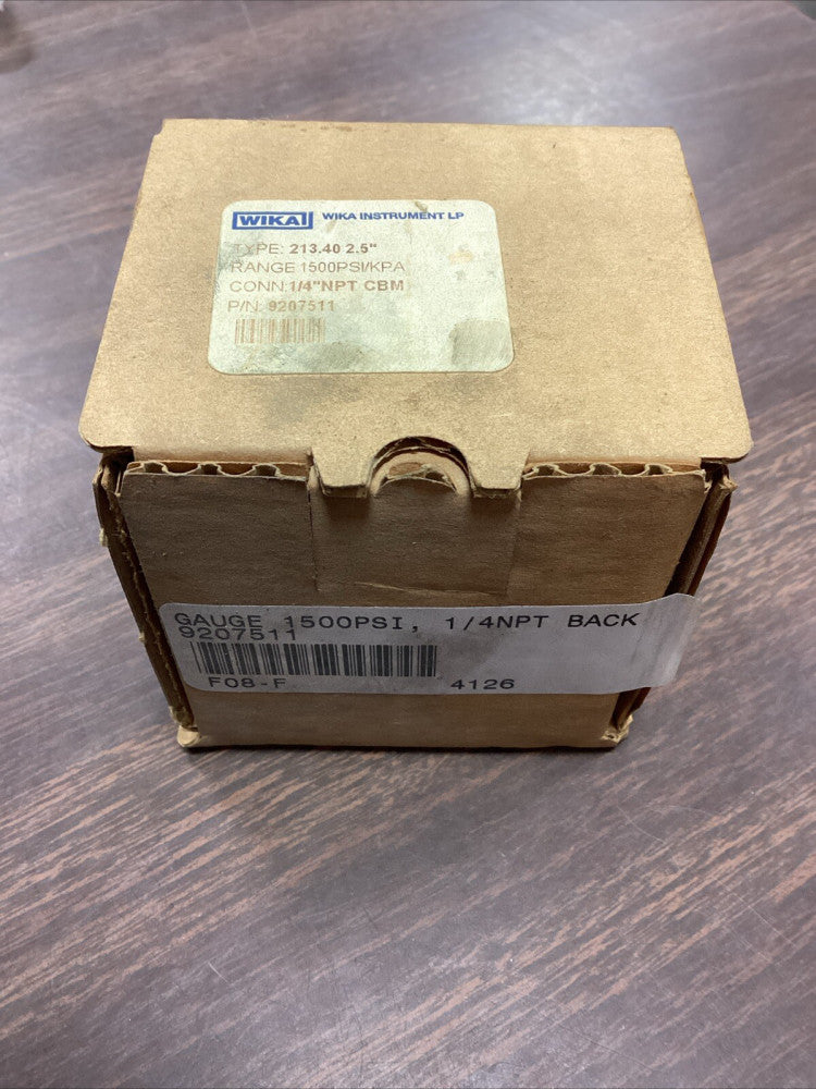 WIKA 9207511 Gauge 1500 PSI