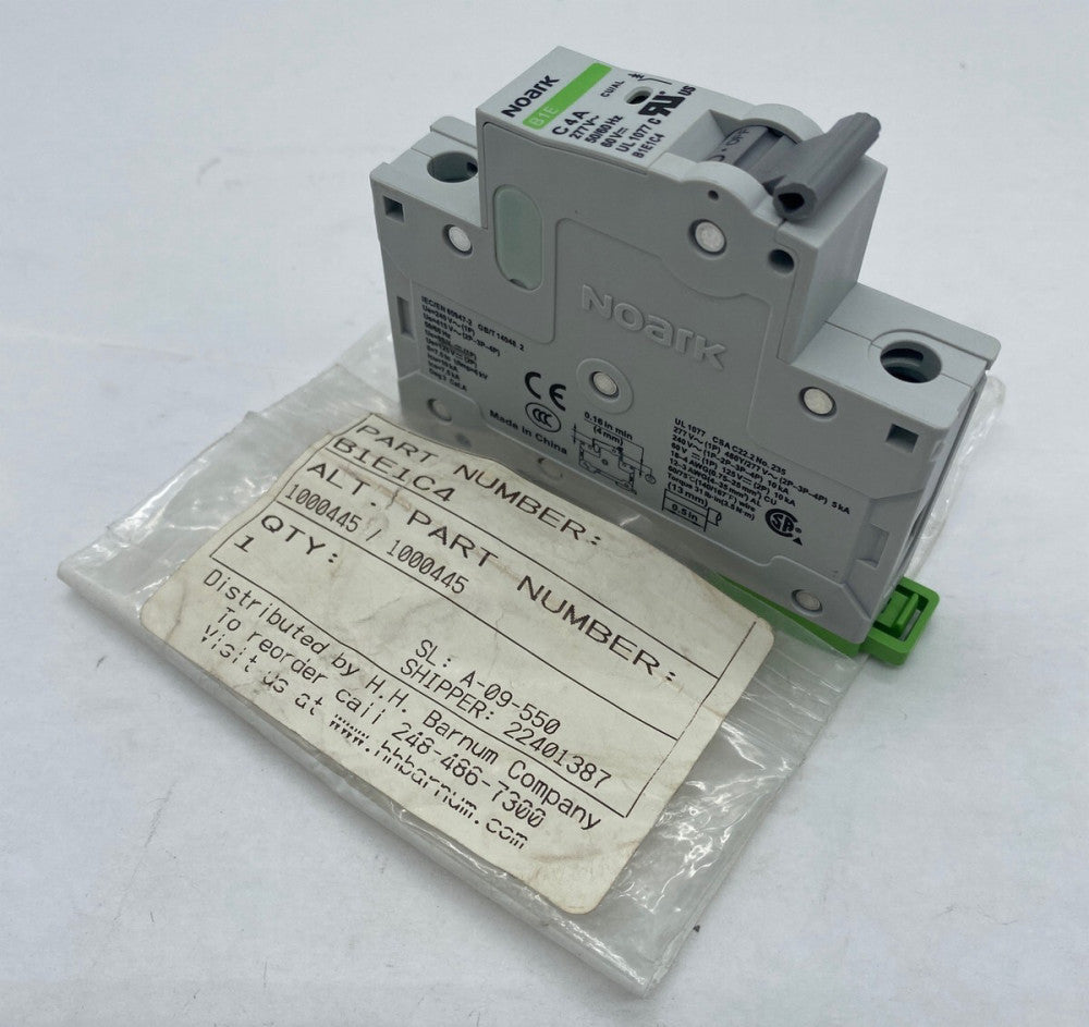 Noark B1E1C4 1-Pole Circuit Breaker  277VAC/60VDC 4Amp 