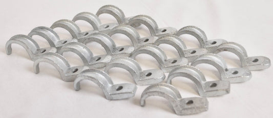 19 Count 1" Conduit Clamp One-Hole Pipe Straps Malleable Iron Lot