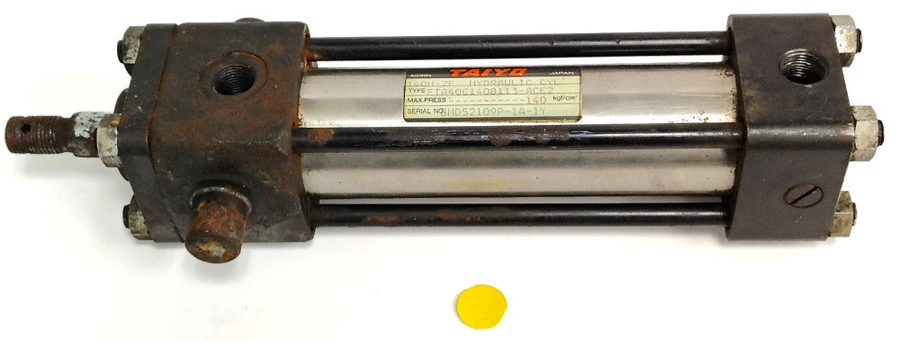 TAIYO HYDRAULIC CYLINDER 3/8" FNPT PORTS 12-1/2" OAL 140H-7F