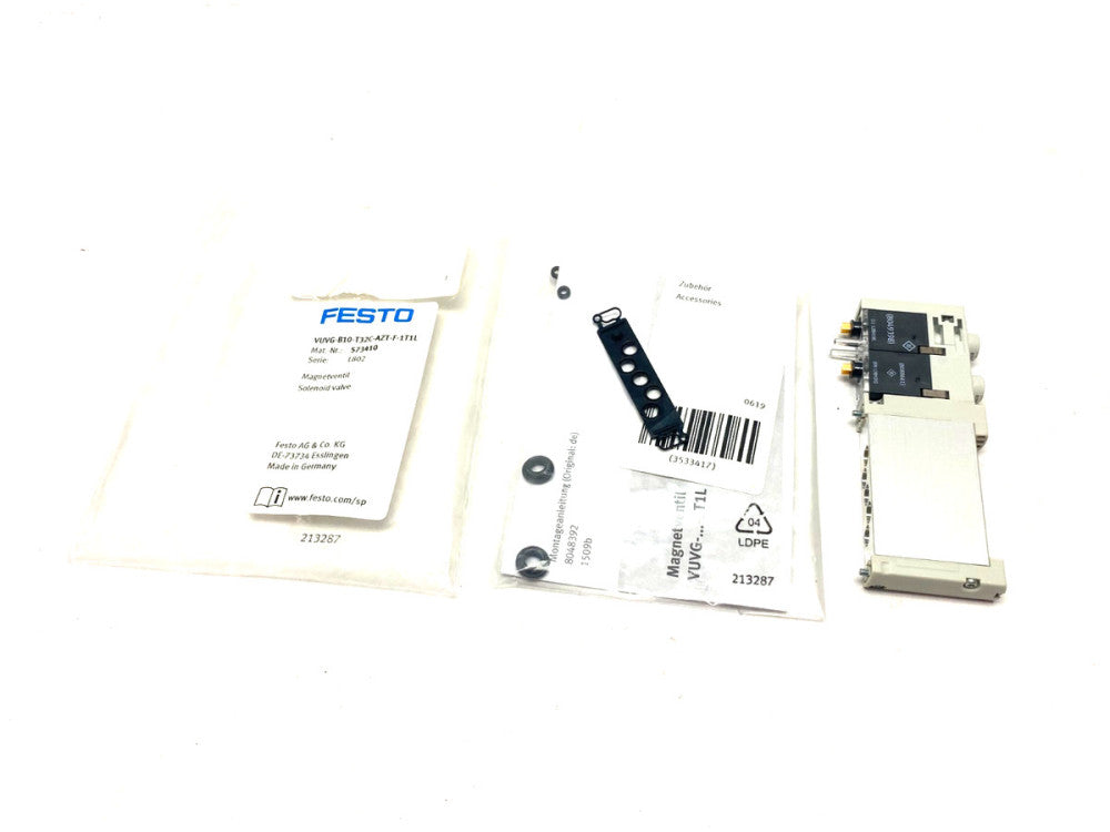 Festo VUVG-B10-T32C-AZT-F-1T1L Solenoid Valve 2-Way Monostable Closed, 573410