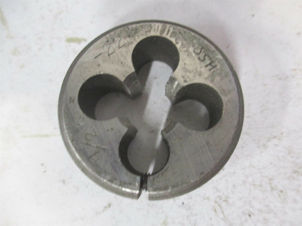 1/2"-22 High Speed Steel Round Adjustable Screw Die 