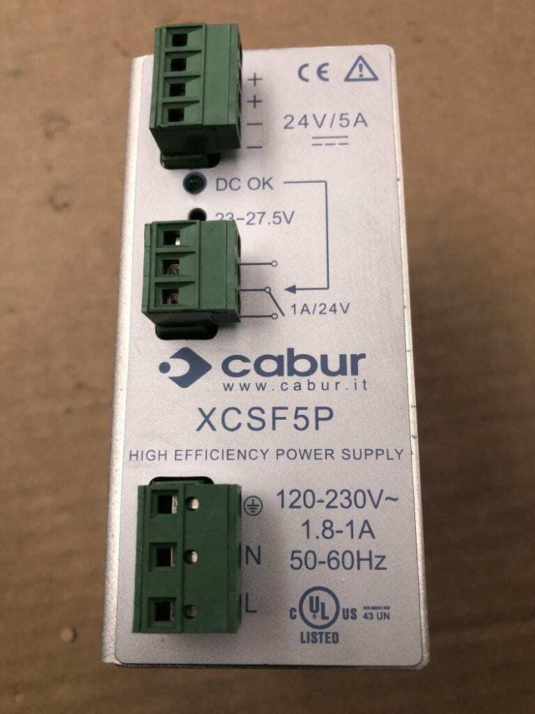 Cabur XCSF5P High Efficiency Power Supply 120-230 VAC 24VDC