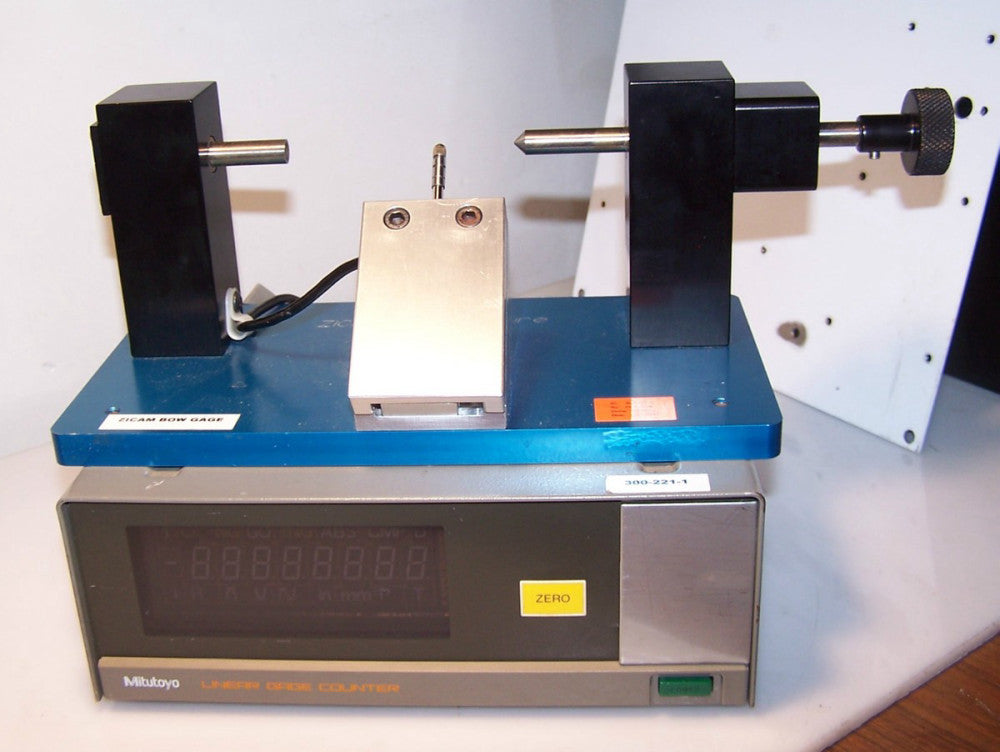 MITUTOYO LINEAR GAGE COUNTER W/ZICAM BOW GAGE LG-S1E 9VOLT DC 