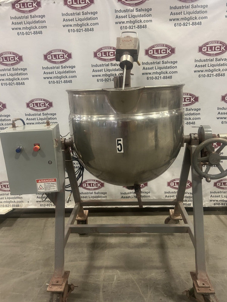 Lee 75 Gallon Stainless Steel Steam Jacketed Explosion Proof Mixing Kettle