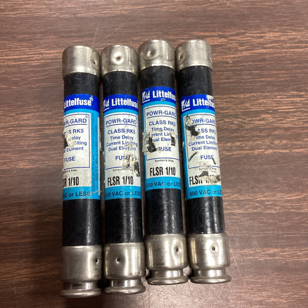 Littelfuse FLSR 1/10 Time-delay Fuse Class RK5 1/10 Amps 600VAC/300V, Lot Of 4